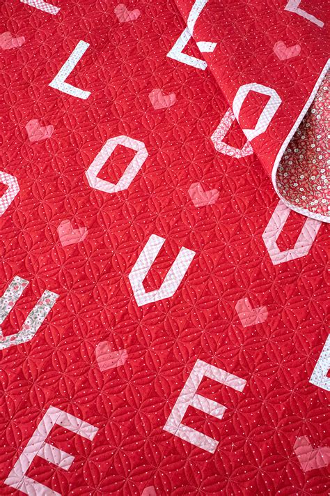 L O V E A Valentine Letter Quilt Lella Boutique