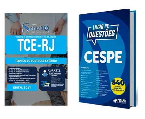 Combo Apostila Tce Rj Técnico De Controle Externo Questões Frete grátis