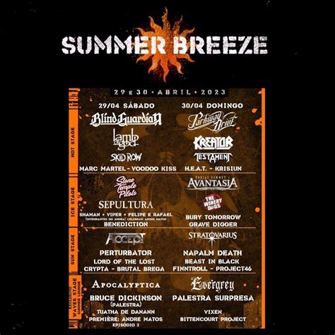 Summer Breeze Confira Os Horários Dos Dias Do Festival Riometal Press