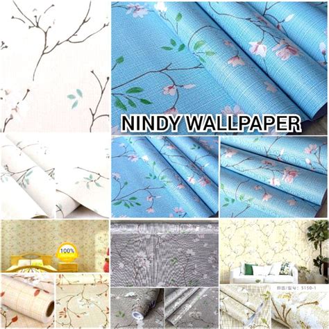 Jual Wallpaper Dinding Sticker Dinding Putih Gading Ranting Daun Sakura