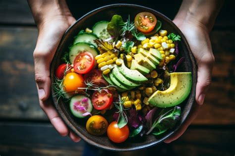 Un Plato De Ensalada De Verduras Frescas Con Ingredientes Saludables De