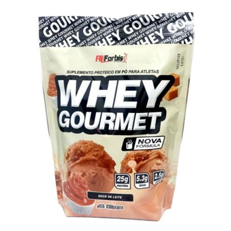 Whey Gourmet Refil Doce De Leite Fn Forbis 907g Massa Muscular