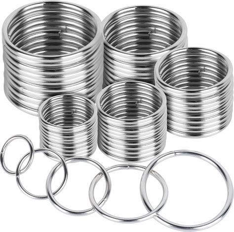 Buy FANDAMEI 50 Pcs Silver Multi Purpose Metal O Ring Non Welded O Ring