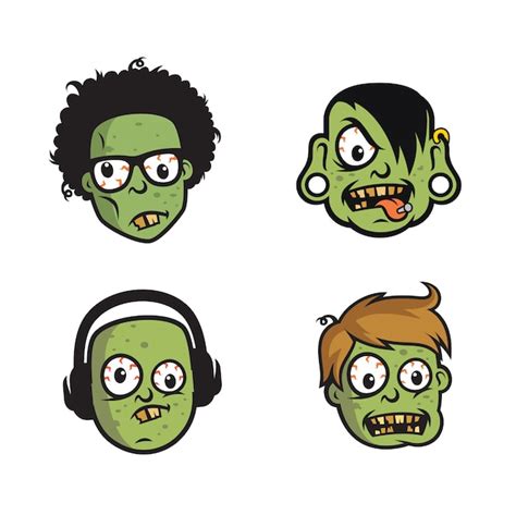 Premium Vector Zombie Head Illustration