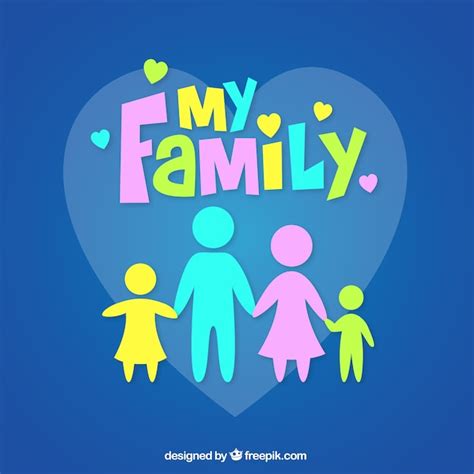 Meine Familie Kostenlose Vektor