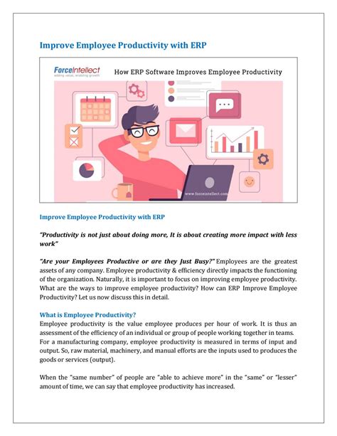 How To Improve Employee Productivity With ERP By Force Intellect Issuu