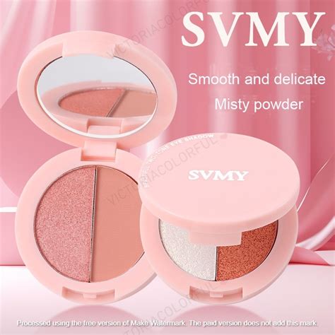 Jual Lameila SVMY Eyeshadow Matte Shimmer 2 Colour Highlitter Shopee