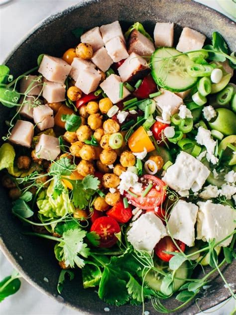 Greek Salad Bowl With Chickpeas And Creamy Jalepeno Dressing Story