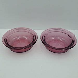 Corningware Dining Corning Vision Cranberry Round Ribbed Casserole