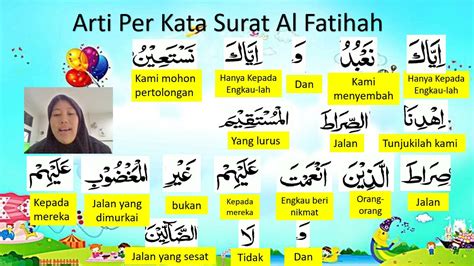 Arti Per Kata Surat Al Fatihah Dan Terjemahannya Mari Kita Belajar Al