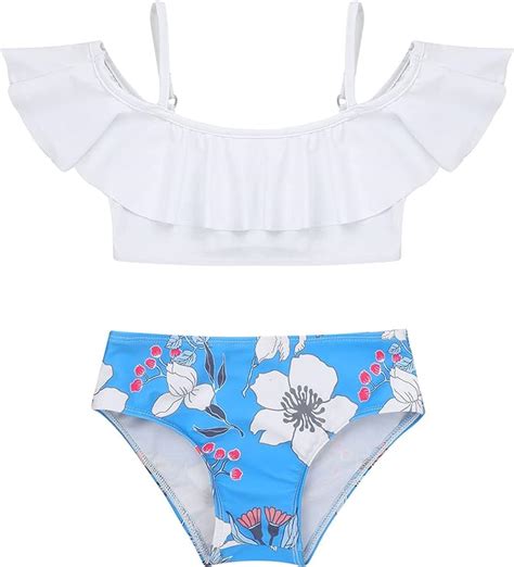 YOOJIA YOOJIA Kinder Mädchen Badeanzug Bikini Set Schulterfrei