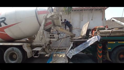 Truck Molen Truck Pompa Beton Mixer Truck Concrete Pump Proses