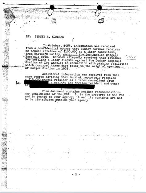 12/22/1965 - FBI Memo regarding Chicago Outfit Attorney Sidney Korshak ...