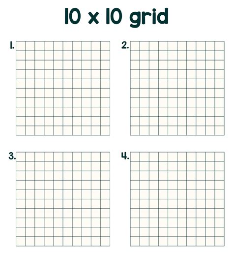 Printable X Grid Squares