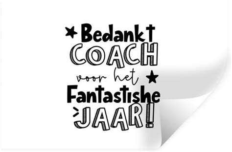 Muurstickers Sticker Folie Quote Coach Bedankt X Cm