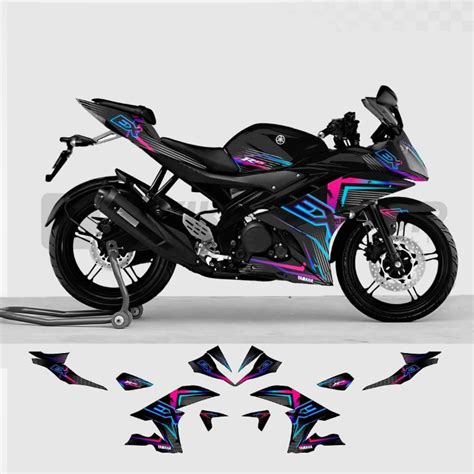 Jual DECAL R15V2 EX STIKER STRIPING YAMAHA R15 V2 STICKER SEMIFULL