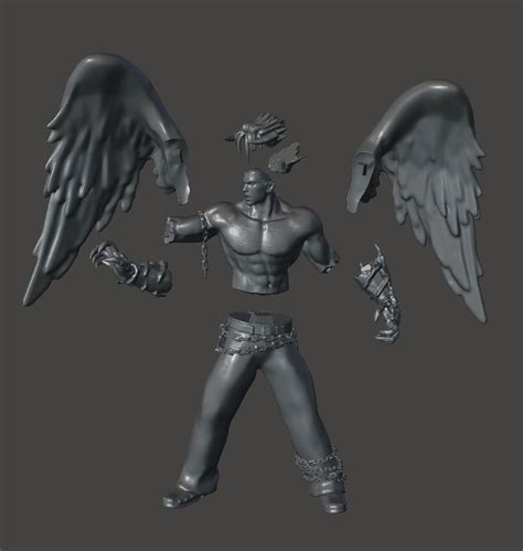 DEVIL JIN TEKKEN 7 NAMCO KAZAMA MISHIMA Hi Poly STL Keyed 3D Model 3D