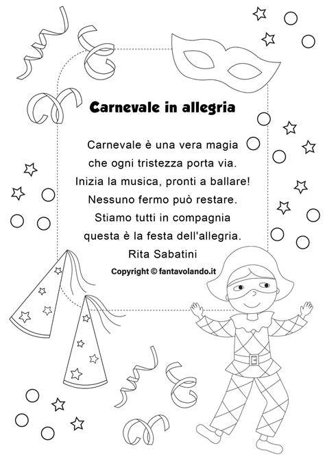 Carnevale In Allegria Poesia E Gioco Fantavolando Carnevale