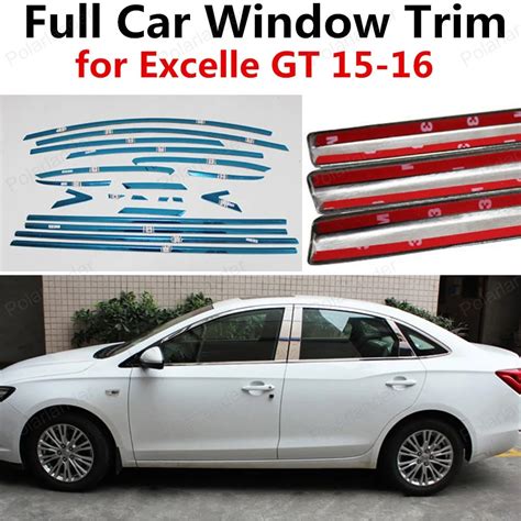 Hot Sell For Excelle GT 2015 2016 Stainless Steel Full Car Window Trim