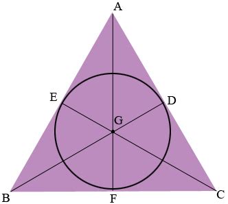 A Circle Inscribed In An Equilateral Triangle Math Central