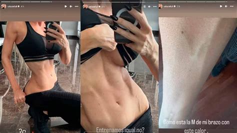 Desde el gimnasio Luli Salazar mostró sus abdominales y sorprendió a