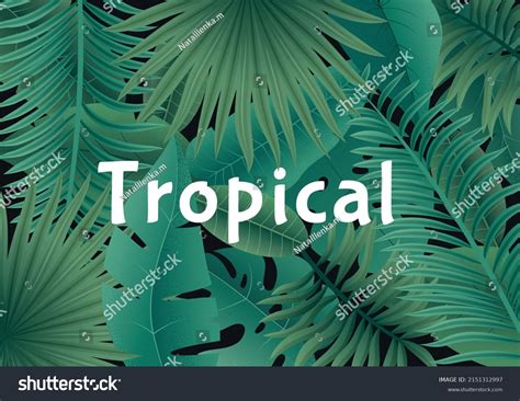 Seamless Tropical Background Exotic Wallpaper Jungle Stock Vector (Royalty Free) 2151312997 ...