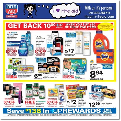 Weekly Ad Scan Rite Aid Ad Scan Week Of 7 6 7 13