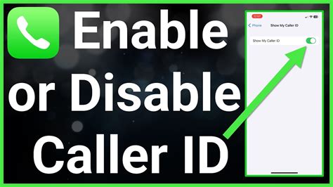 How To Turn On Or Off Caller Id On Iphone Youtube