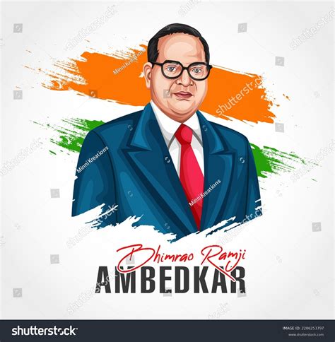 Dr Bhimrao Ambedkar B R Ambedkar Stock Vector (Royalty Free) 2286253797 ...