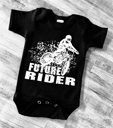 Future Motocross Dirt Bike Rider Baby Onepiece Bodysuit Etsy