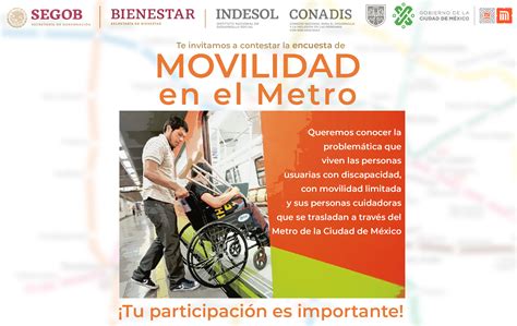 Te Invitamos A Contestar La Encuesta Sobre Movilidad En El Metro