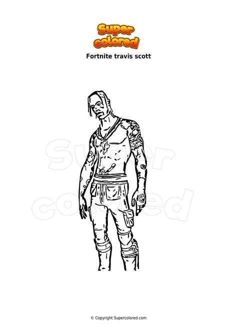 Dibujo Para Colorear Fortnite Travis Scott Supercolored