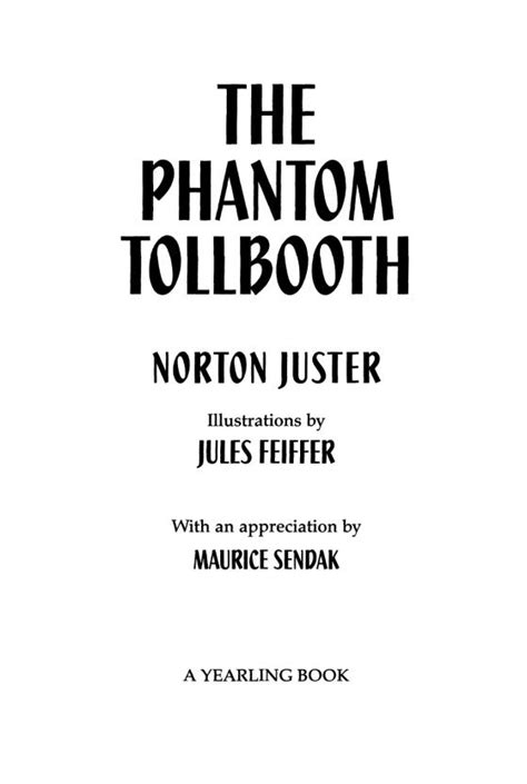 The Phantom Tollbooth By Norton Juster 9780394820378 Brightly Shop