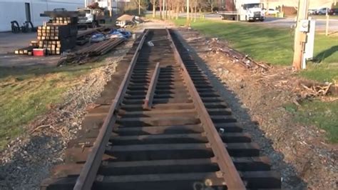 Abandoned Railroad Being Restored New Trackwork At Myles Standish