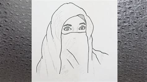 How To Draw A Girl Wearing Hijab Step By Step Pencil Sketch For