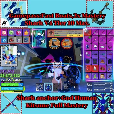 Account Blox Fruit Lv Max Mammoth Permanent Kitsune Full Mastery