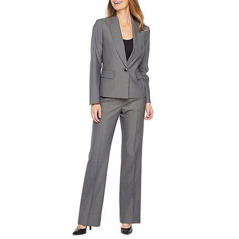 Le Suit Pant Suit Color Grey Jcpenney