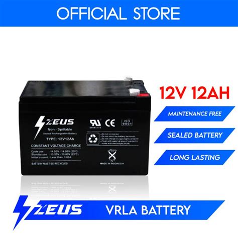 Jual Aki Selis Sepeda Listrik Murai Vrla 12v 12ah 12v12ah Zeus