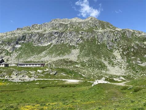 The Monte Prosa Peak 2737 M In The Massif Of The Swiss Alps And In The