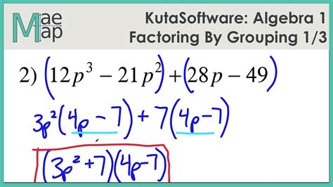 Factoring By Grouping Worksheet Easy