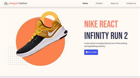 Penguin Fashion Shoes Collection Website UI Template Figma