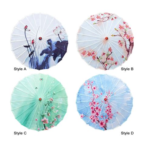 Handmade Oriental Oiled Paper Parasol Chinese Oiled Paper Umbrella 32 Inch