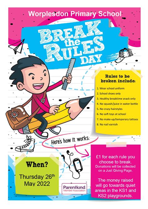 Worplesdon Primary School - Break The Rules Day!