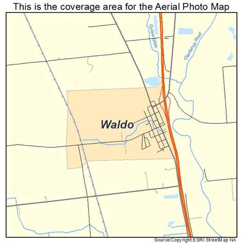 Aerial Photography Map of Waldo, OH Ohio