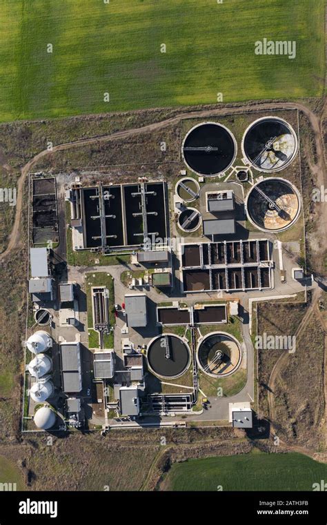 Aerial View Sewage Treatment Plant Hi Res Stock Photography And Images