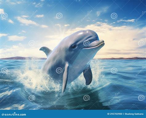 Ai Generated Illustration Wildlife Concept Of Irrawaddy Dolphin Stock