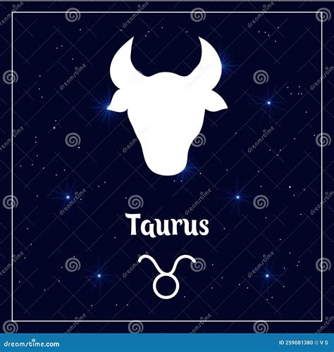 Taurus Astrological Sign Of The Zodiac Horoscope On The Night Sky With