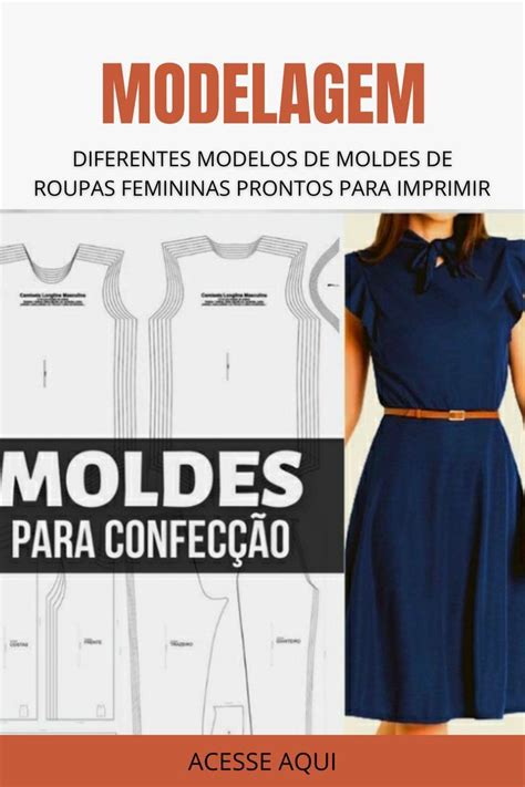 Moldes De Roupas Pdf Kit De Moldes Para Costura Moldes De Roupas Molde De Vestido Simples