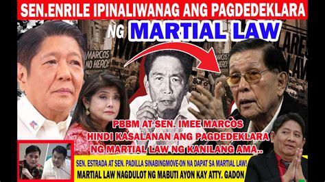 PBBM AT SEN IMEE HINDI KASALANAN ANG PAGDEDEKLARA NG MARTIAL LAW NG