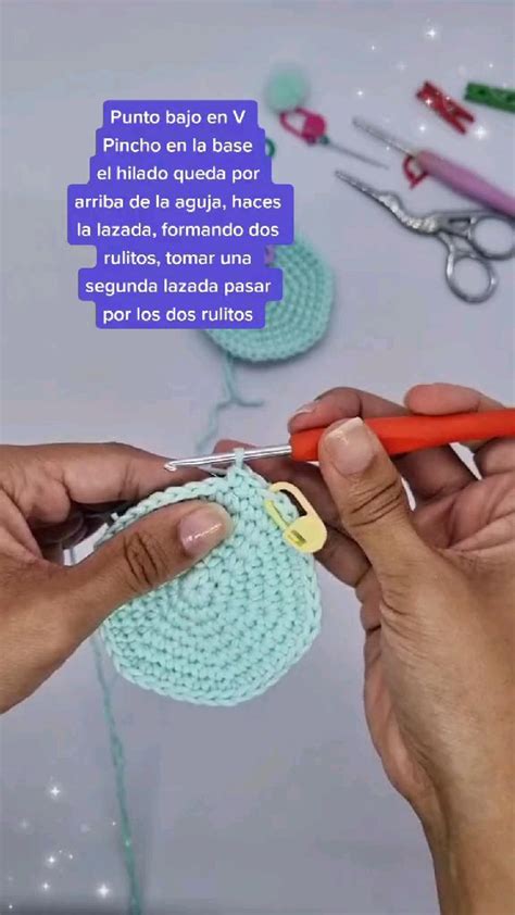 Punto Bajo Medio Punto Punto Bajo En V Pb Crochet Tejido Aprender